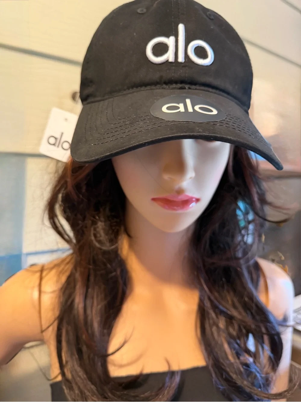 ALO Yoga Black Logo Baseball Cap